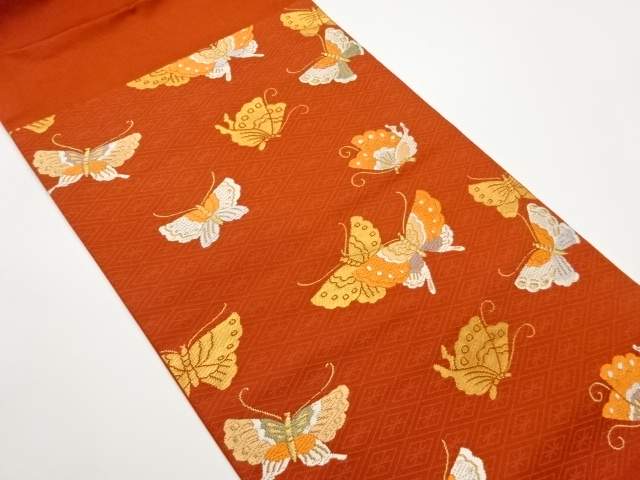 JAPANESE NAGOYA OBI / WOVEN BUTTERFLY
